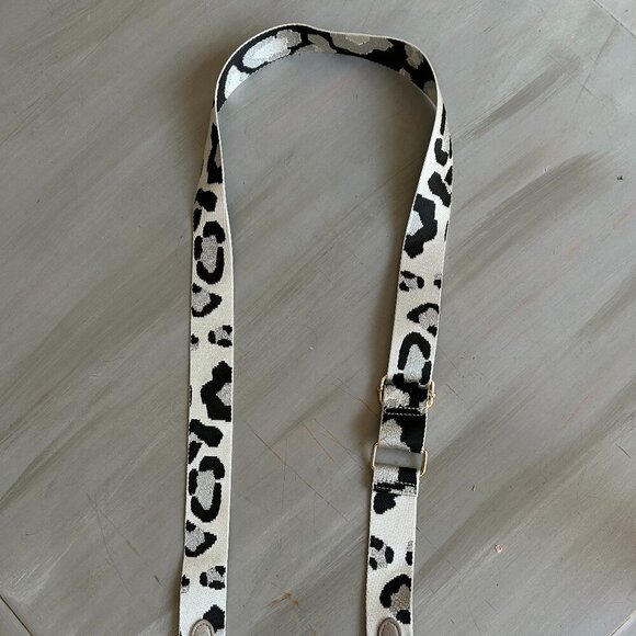 Reversible Leopard Print Wide Detachable Purse Strap Adjustable - Picture 2 of 7